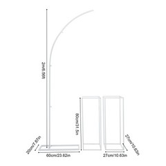 Arch Ballon Stand Backdrop Stand for Parties Wedding Flower Stand+2*Flower Stand