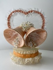 Vintage 60’s 70’s 80s? Chapel Bells Heart Shape Cake Topper