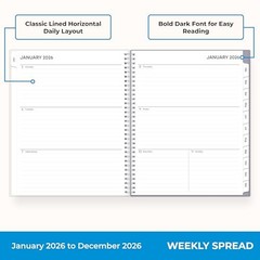 2026 Weekly and Monthly Planner Calendar, January 2026 8.5″ x 11″ Laila- 2026