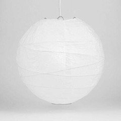 Quasimoon 16″ White Irregular Ribbed Paper Lantern (10 PACK) by PaperLanternS…