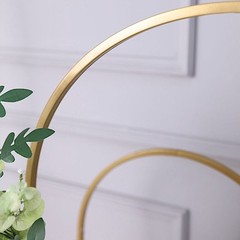 5 ft GOLD Round Top Metal Floral Display Frame Arch BACKDROP STAND Party Events