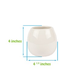 West Coast Paracord Planter Vase Set – 3 Pc White, Wedding Table Décor Reception