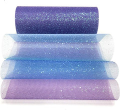 Rainbow Glitter Tulle Rolls, Decorative Tulle Fabric Roll 6″ X 10 Yards(30 Feet)