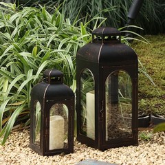 NEEDOMO Lanterns Decorative Indoor,Set of 2 Outdoor 20»/13» H, Bronze-20″