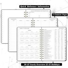 2026 Planner – 2026 Planner Weekly and Monthly from Jan. 2026 – Dec. 2026, Grey
