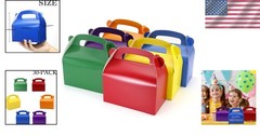 30-Pack Colorful Rainbow Treat Boxes – Eco-Friendly Gift Boxes with Handles