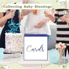 White Navy Blue Card Box Wedding Birthday Baby Shower Raffle Wishes Money