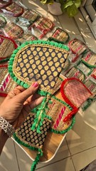 Colorful handfans set of 20 wedding favors Sangeet Mehndi Haldi Dholki ceremony