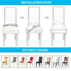Chair Covers for Dining Room Spandex Stretch Printed Chair Slipcover Party Decor