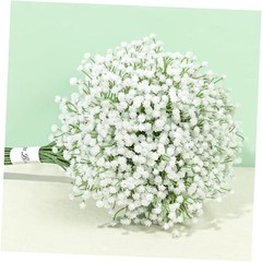 Baby Breath Artificial Flowers,Pcs Gypsophila Faux Flowers Fake Baby 15 White