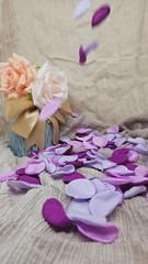 200Pcs Silk Rose Flower Petals For Valentaine’s Day,Wedding Flower Gril Purple