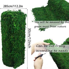 FAICOIA Moss Table Runner Preserved Dried Green 12 x 112 Inch/30x285cm,
