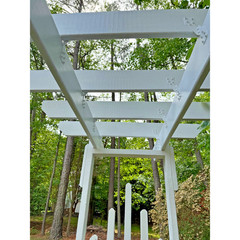Wooden Wedding Arch Backdrop White Ceremony Arbor Handmade Large 8ft