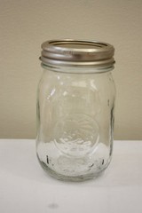 NEW! Vintage Antique Glass 16oz Pint Golden Harvest Mason Jar w/ Lid (Lot of 6)