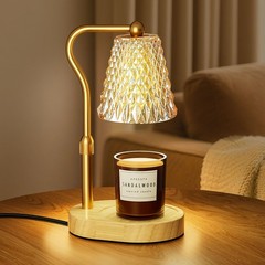 Candle Warmer Lamp with Timer Dimmer, Birthday Gifts for Women Amber-gold