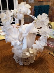 Vintage Dove Birds Wedding Cake Topper