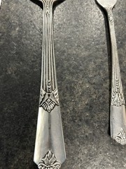 Mud Pie Silver Wedding Cake Server And Fork Set Used Once BIN B