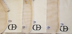 6 piece Set of Reusable Eco-Friendly 100% Cotton Muslin and Mesh Tote bags