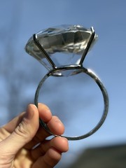 HUGE -Wedding decoration crystal big diamond ring proposal ornaments party gifts