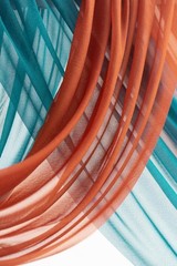 Teal Orange Artificial Wedding Arch Flowers Kit | Pack of 4, 2pcs Hanging Flower