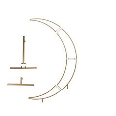 4 ft GOLD Metal Half Crescent Moon Wedding Arch Flower Stand Party Centerpieces