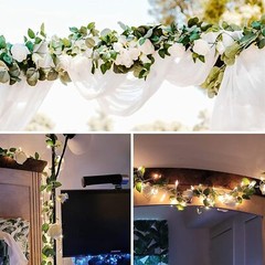 7.5ft Artificial Rose Garlands Fake Silk Flowers Hanging Vines Wedding Party US
