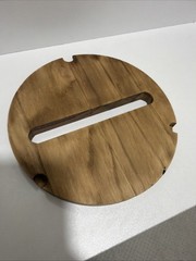 Rustic Whiskey Barrel Card Box +Stand Wooden/Gift Box Leaf Design Carved Wedding