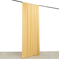 5 ft x 10 ft CHAMPAGNE 4-Way Stretch Spandex Divider Backdrop Curtain Wedding
