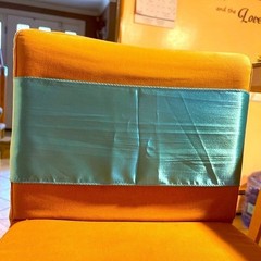 14~Elegant Chair Sash in Satin Aqua Blue & Tiffany Color in size 6” x 106”