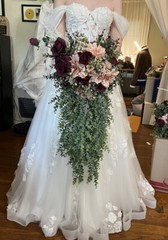 BRIDAL BOUQUETS SET OF 8! Bride Bridesmaids Artificial Wedding Flowers