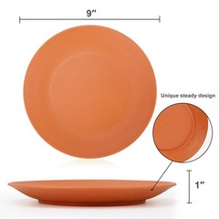 Homienly Flat Dinner Plate Set Of 8 – Alternative For Plastic Microwave And