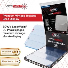 LaserWeld 20-Poet Tobacco Card Pas | 50 Pa | Archival Stora
