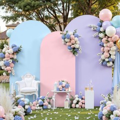 Spandex Archway Backdrop Cover with Zipper for Events Wedding Photoshoot 4–7.2FT