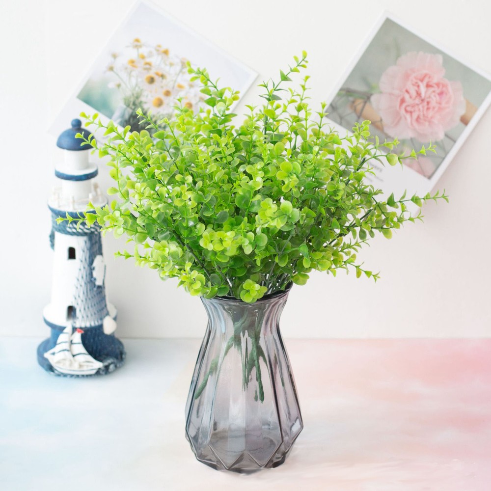 5 Artificial Shrubs Artificial Plant Eucalyptus Leave The Bloom Times Fake Green