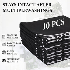 Reserved Chair Signs – 10 Pcs Cloth Seat Covers for Events and Celebrations (Bla