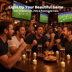 Rechargeable Flameless Candles with Remote Timer, 6pcs LED 6pcs,Smooth