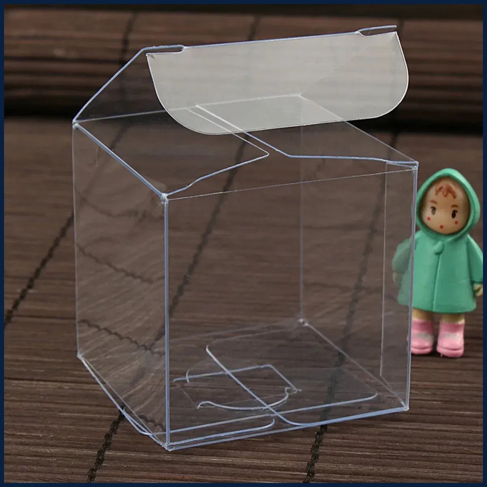 50pcs Transparent Plastic Gift Box PVC Box Gift Packaging Wedding Birthday
