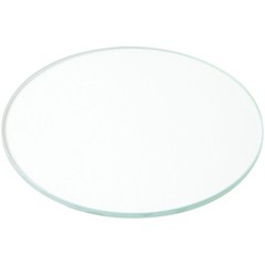 Plymor 4″ Round, 3mm Thick Non-Beveled Clear Glass Circle