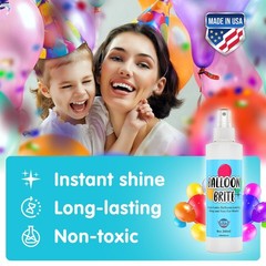 Balloon Shine Spray 8 oz — Single-Event Hi-Gloss Pump for Latex Multicolor