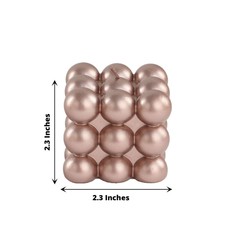 2 ROSE GOLD Bubble Cube Unscented Paraffin Wax CANDLES Wedding Centerpieces