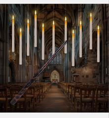 Harry Potter 10 LED Flameless Floating Candles Magic Wand Remote Halloween Decor