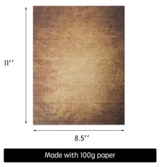 120 Aged Paper – Antique Looking Vintage 8.5 x 11 inches, 120 AGED PAPER