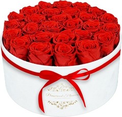 17 Forever Flowers Luxury Suede Box Preserved Roses Gift for Valentines Day US