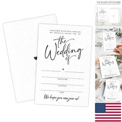 Elegant Double-Sided Wedding Invites – 25 Quality Minimalistic Cards & Envelopes