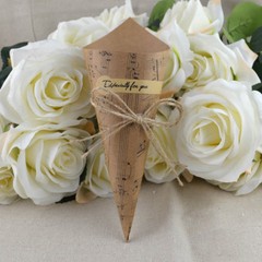 50/100 Vintage Kraft Paper Cones Bouquet Candy Boxes Wedding Party Gifts Flower