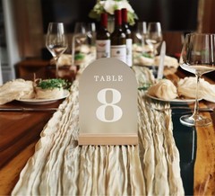 ORGANTEAM Wedding Table Numbers 1-10, Acrylic Number Frosted White Font