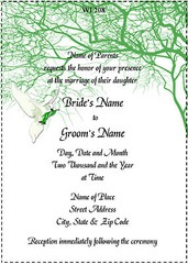 50 WEDDING INVITATIONS Tree Palm letter Orchid Printed Card 5×7 Envelope tree