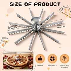 2 Pcs 12 Cut Pie and Cake Marker, Aluminum Alloy Guideline and Portion Divide…