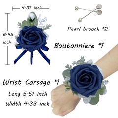 CherishedMoments 2Pcs Dusty Blue 6.7 inches x 5.3 inches, Navy