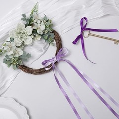 Purple Double Face Satin Ribbon 3/8 Inch x 45 3/8 Inch x 45 Yd Assorted Purple